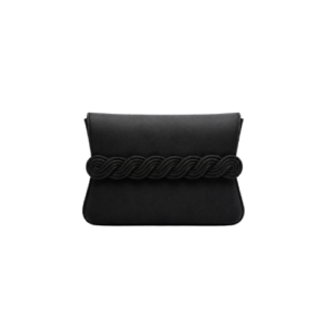 Women's Classic Black Flap Clutch Bag