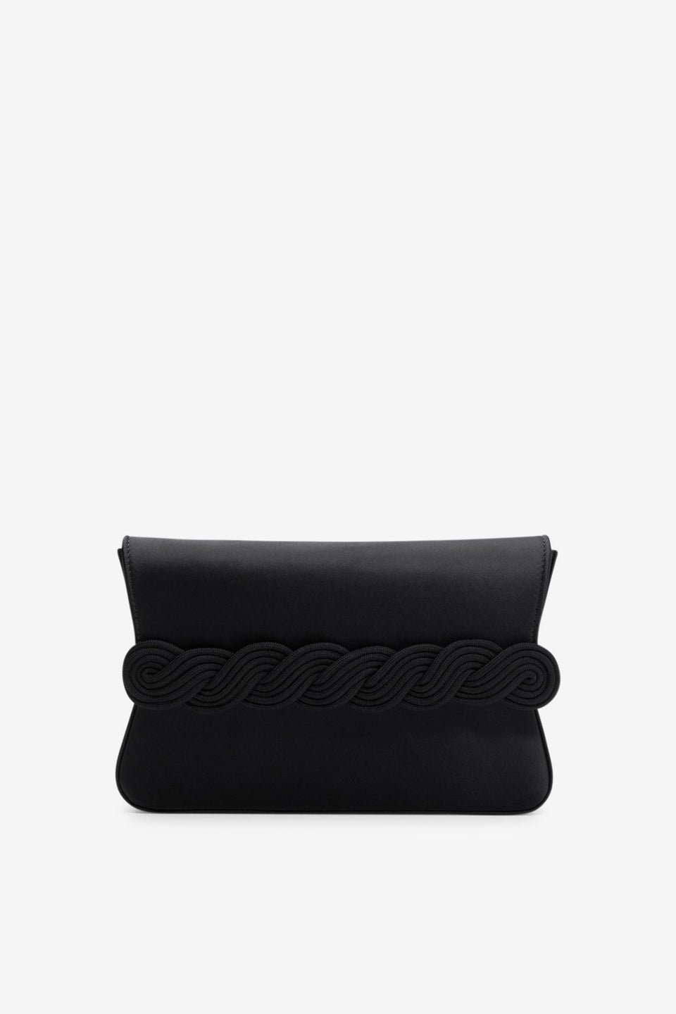 Women's Classic Black Flap Clutch Bag